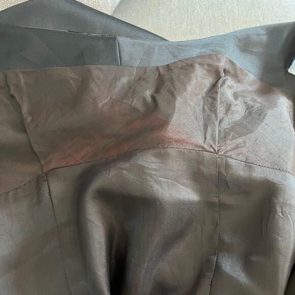 Bebe Moda Black Satin Sleeveless Twist Strap Square Neck Floor Length Gown XS/6 - Picture 13 of 13